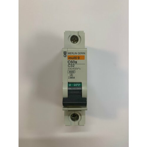 Автоматический выключатель Merlin Gerin серии C60a 1 полюс 32 ампера кривая C 950₽