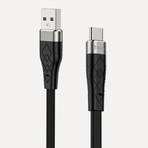 Изображение товара USB кабель HOCO X53 Angel Type-C, 3А, 1м, силикон (черный)