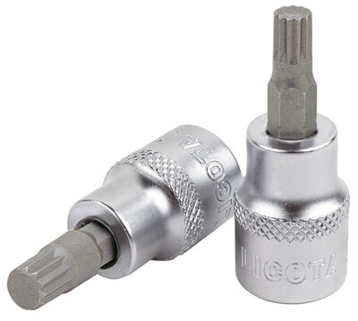 Licota H4RM09 Головка торцевая с вставкой spline 1/2" M9 L=55 мм - фото №1