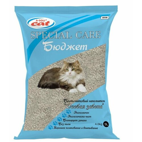A-Soli А-Соли особая забота Бюджет, комкующийся, 5л. 4кг