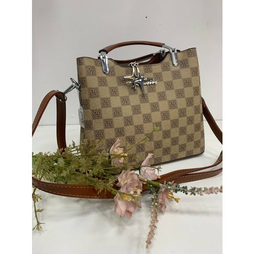 Сумка , фактура перфорированная, коричневый