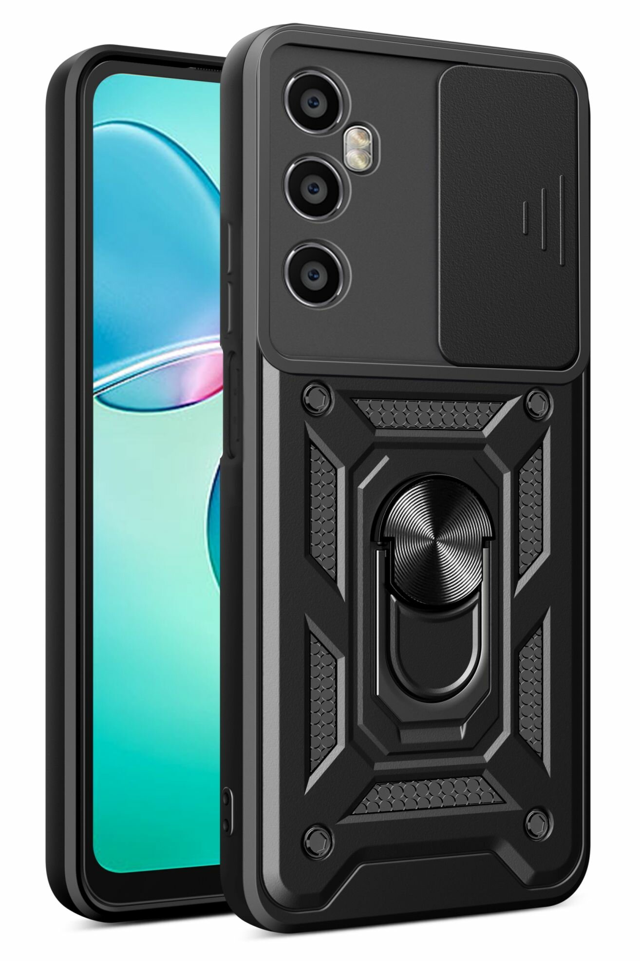 Чехол противоударный armors для Realme C65 4G / Реалми С65 4G с защитой камеры (Черный)