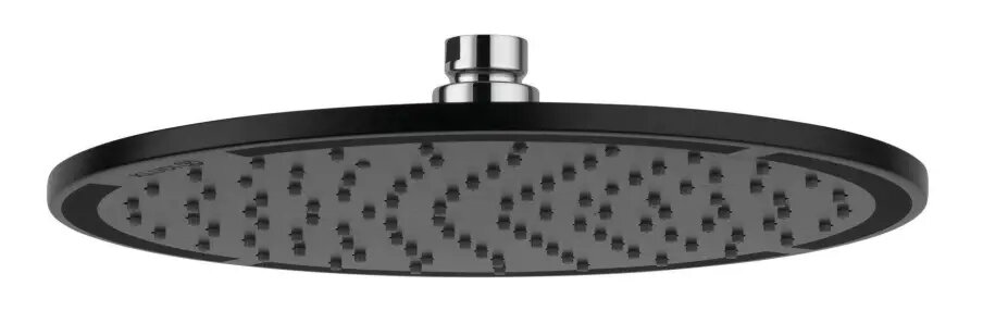 Верхний душ Kludi 6432587-00 A-QA Верхний душ, круглый, плоский, 250 мм, черный матовый/хром