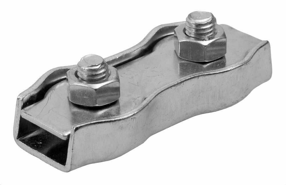 Зажим двойной для стальных канатов Duplex 6мм нержавеющий A4