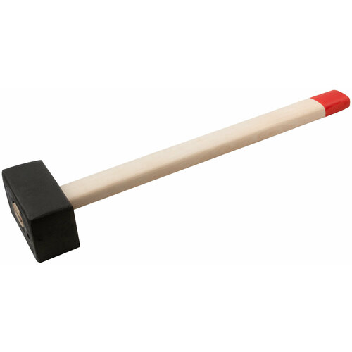 Кувалда кованая черная,5 кг, с квадратным бойком , с деревянной длинной рукояткой