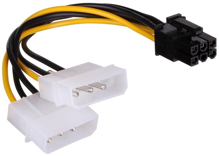Разветвитель питания 2x Molex-PCI Express 6pin