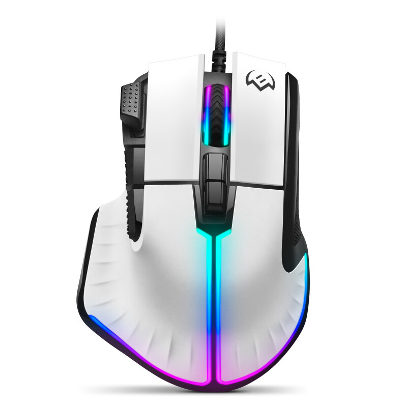 Игровая мышь SVEN RX-G990 белая (USB 9 кнопок 12400 dpi SoftTouch RGB-подсветка)