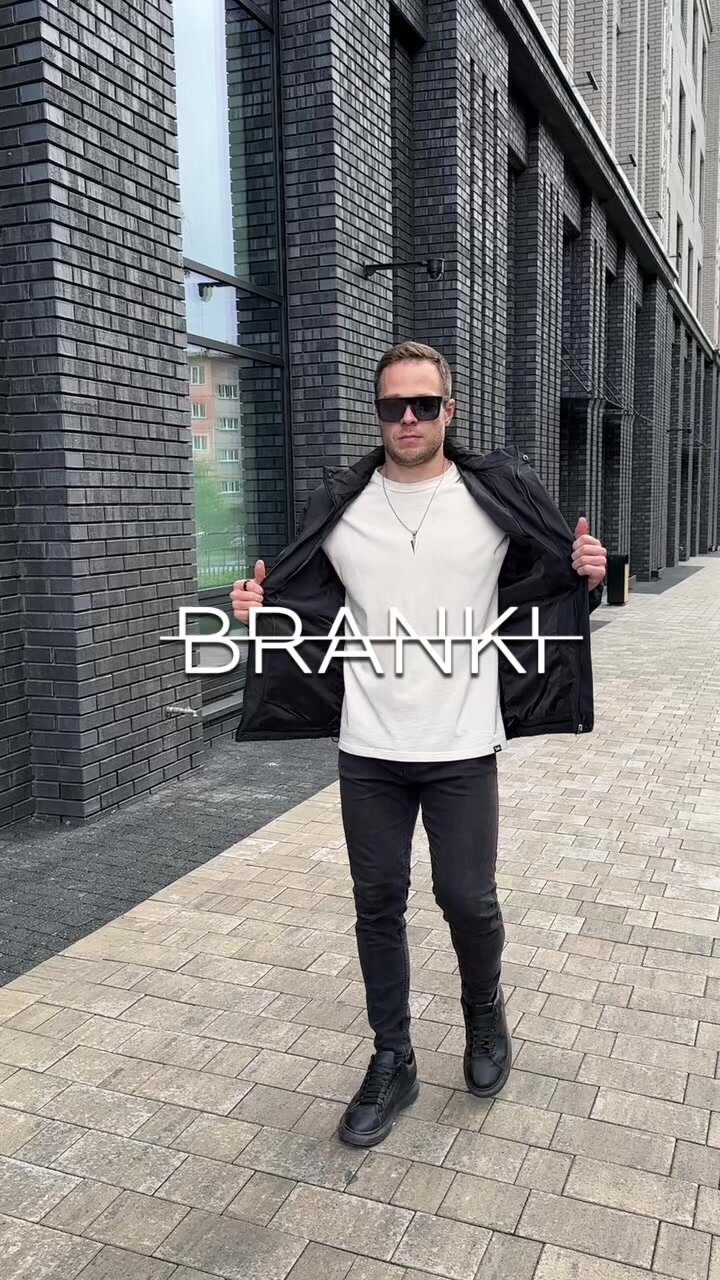 Куртка BRANKI Осень-зима 2024, размер 2XL-3XL, черный — фото 1
