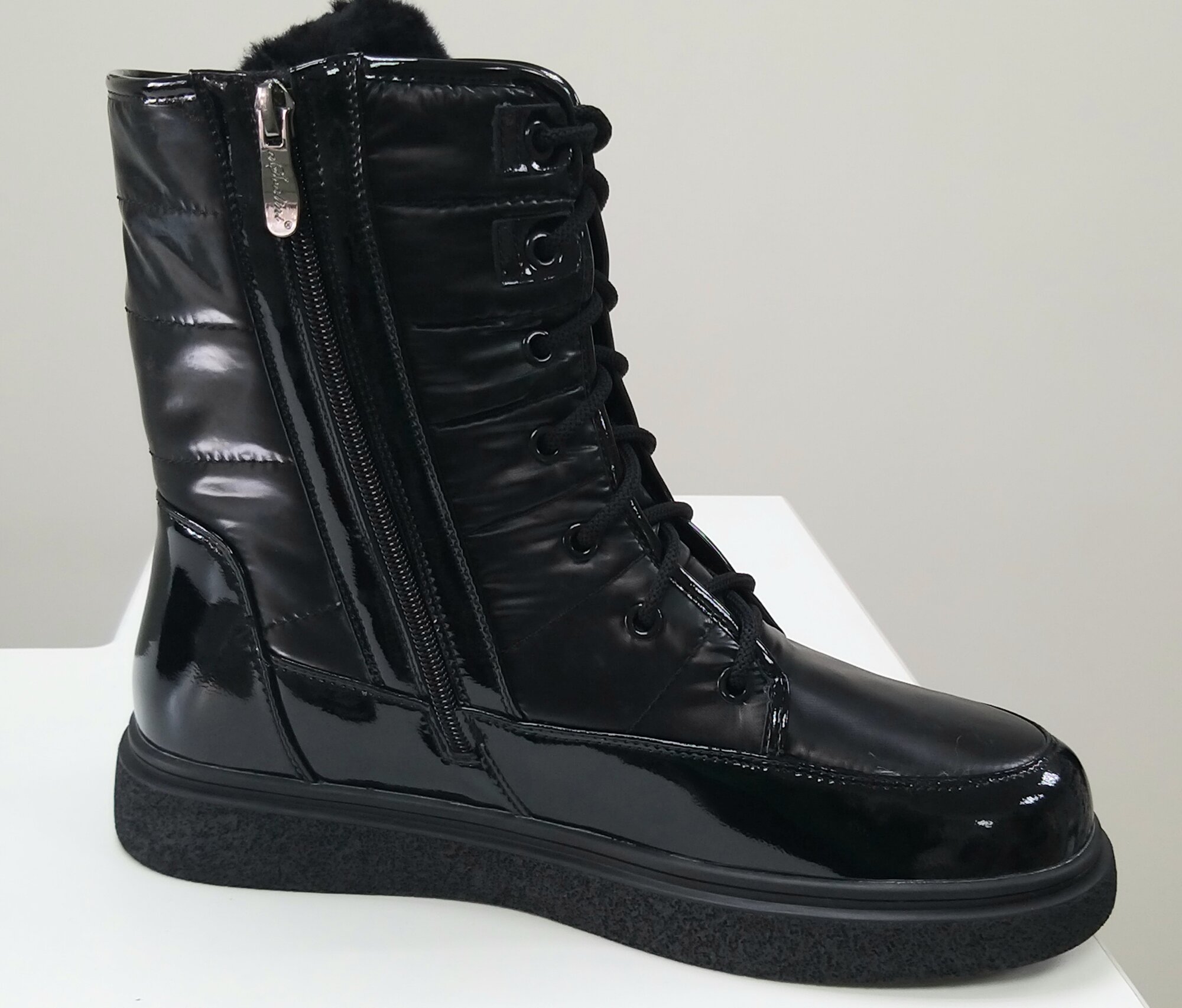 Полусапоги Ascalini, полнота 8 (RU)/ на широкую стопу, размер 42, черный — фото 1