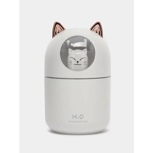 Увлажнитель воздуха мини Котик с подсветкой ультразвуковой увлажнитель для дома ночник светильник белый 399₽