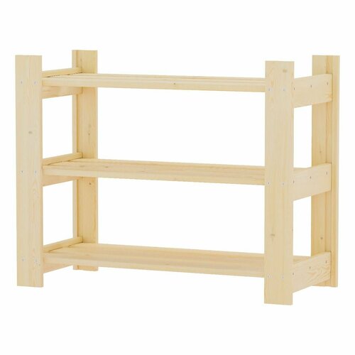 Стеллаж из сосны Альберт 50 см для игрушек и книг деревянная обувница в натуральной отделке 1290₽