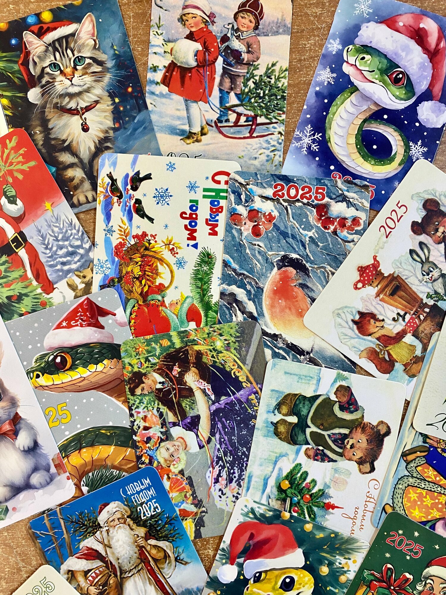 Карманные календарики 2025  комплект 20 шт  Даринчи