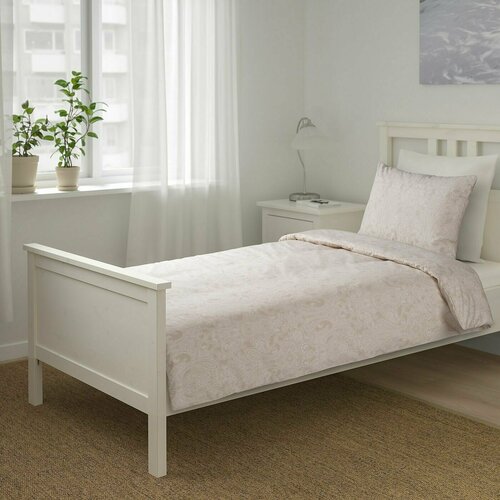 JATTEVALLMO Пододеяльник и 1 наволочка IKEA бежевыйбелый 150x20050x70 см 00519337 3999₽