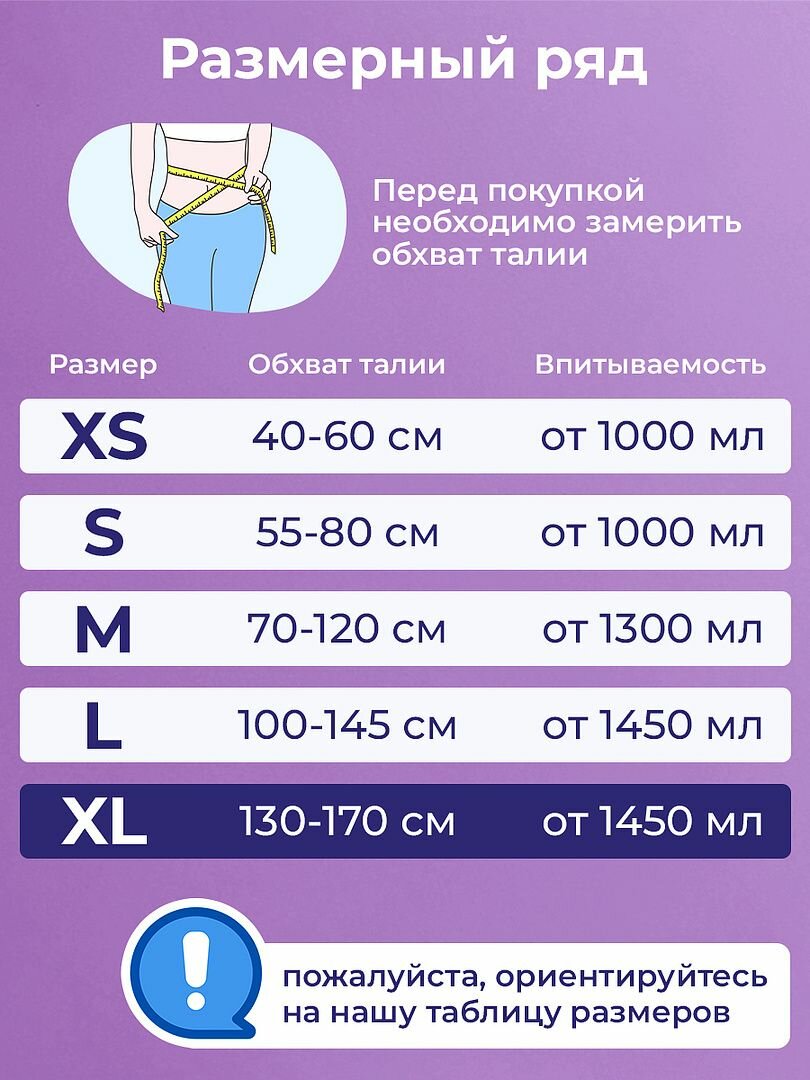 Подгузники Для Взрослых Подгузники для взрослых Senso Med Standart, ночные (дневные), 4 Размер, XL, 30 штук, одноразовые дышащие впитывающие трусы с индикатором влаги для лежачих больных