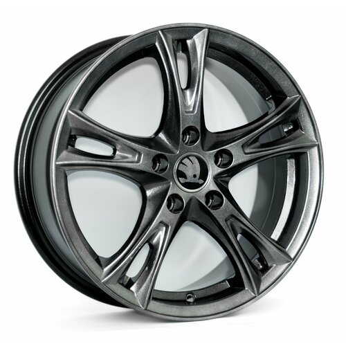 Диск литой на Шкода Рапид 15х6.5 5х100 ет38 57.1 чёрный бриллиант арт. М-008