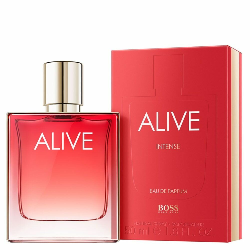 Амбровые духи Hugo Boss Boss Alive Intense / Парфюмерная вода 50 мл / Аромат Хуго Босс Босс Элайв Интенс / Парфюм для женщин