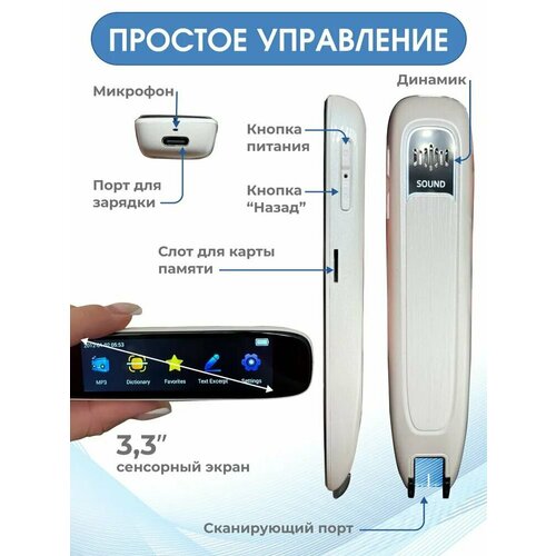 Ручка переводчик умная электронная ручка сканер карманный без интернета 3705₽