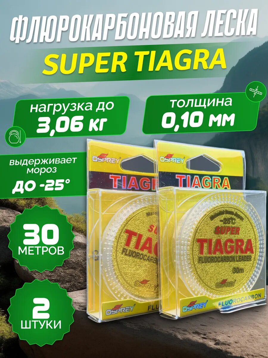 Леска для рыбалки зимней 0.10мм и летней super tiagra