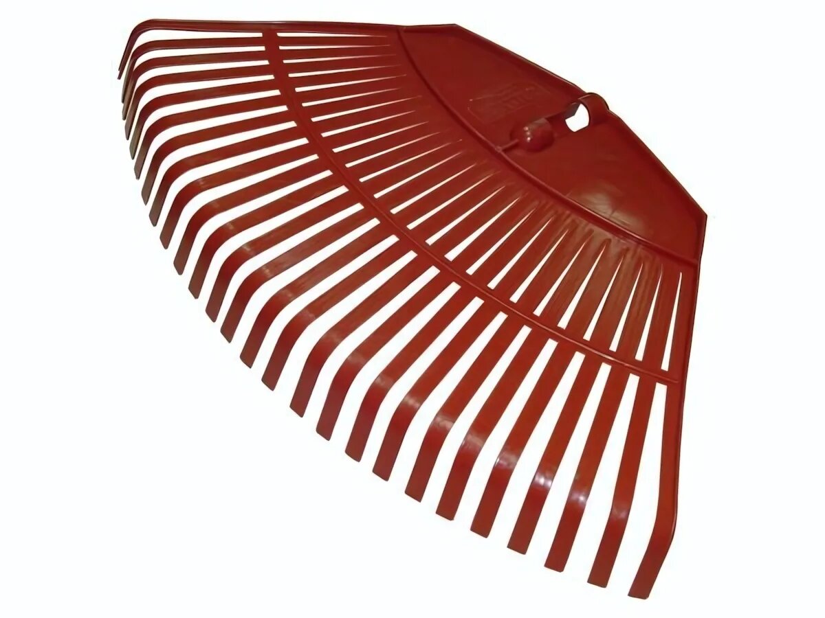 Грабли веерные пластиковые 26 зубьев 580х340мм для уборки газона