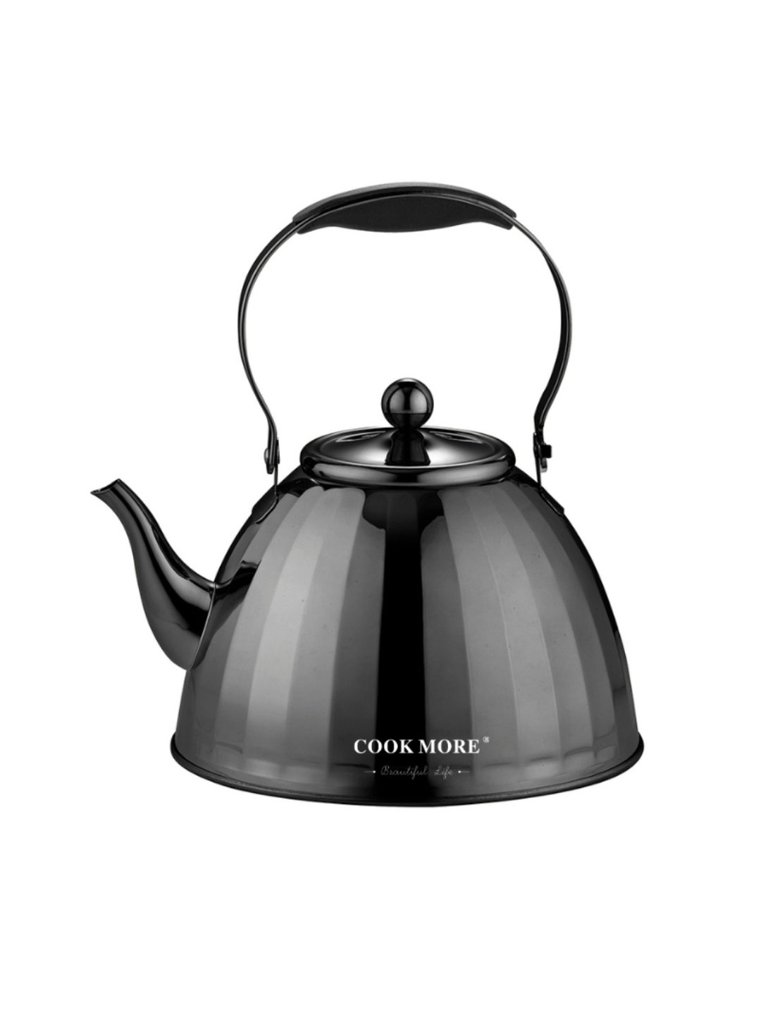 Заварочный чайник Cook More Premium, нержавеющая сталь, PVD-покрытие чёрний, 1 л