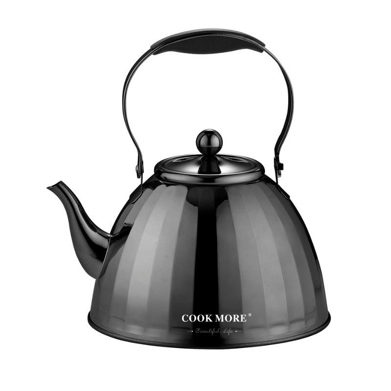 Заварочный чайник Cook More Premium, нержавеющая сталь, PVD-покрытие чёрний, 1.5 л