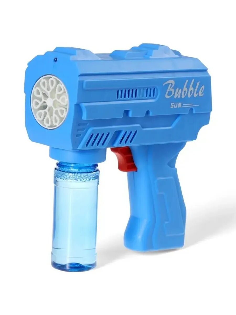 Яркий пистолет для мыльных пузырей с подсветкой