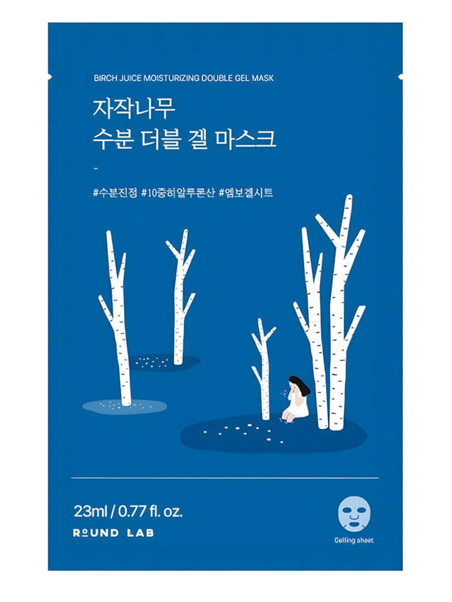 Round Lab Охлаждающая гелевая маска с берёзовым соком / Birch Juice Moisturizing Double Gel Mask, 23 мл