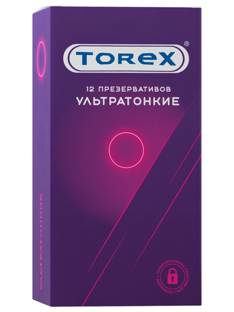 Презервативы ультратонкие Torex 12 штук с пакетами для утилизации — фото 1