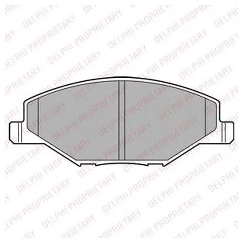 Дисковые тормозные колодки передние DELPHI LP2444 для Volkswagen Polo Skoda Fabia Seat Ibiza Skoda Rapid (4 шт.)