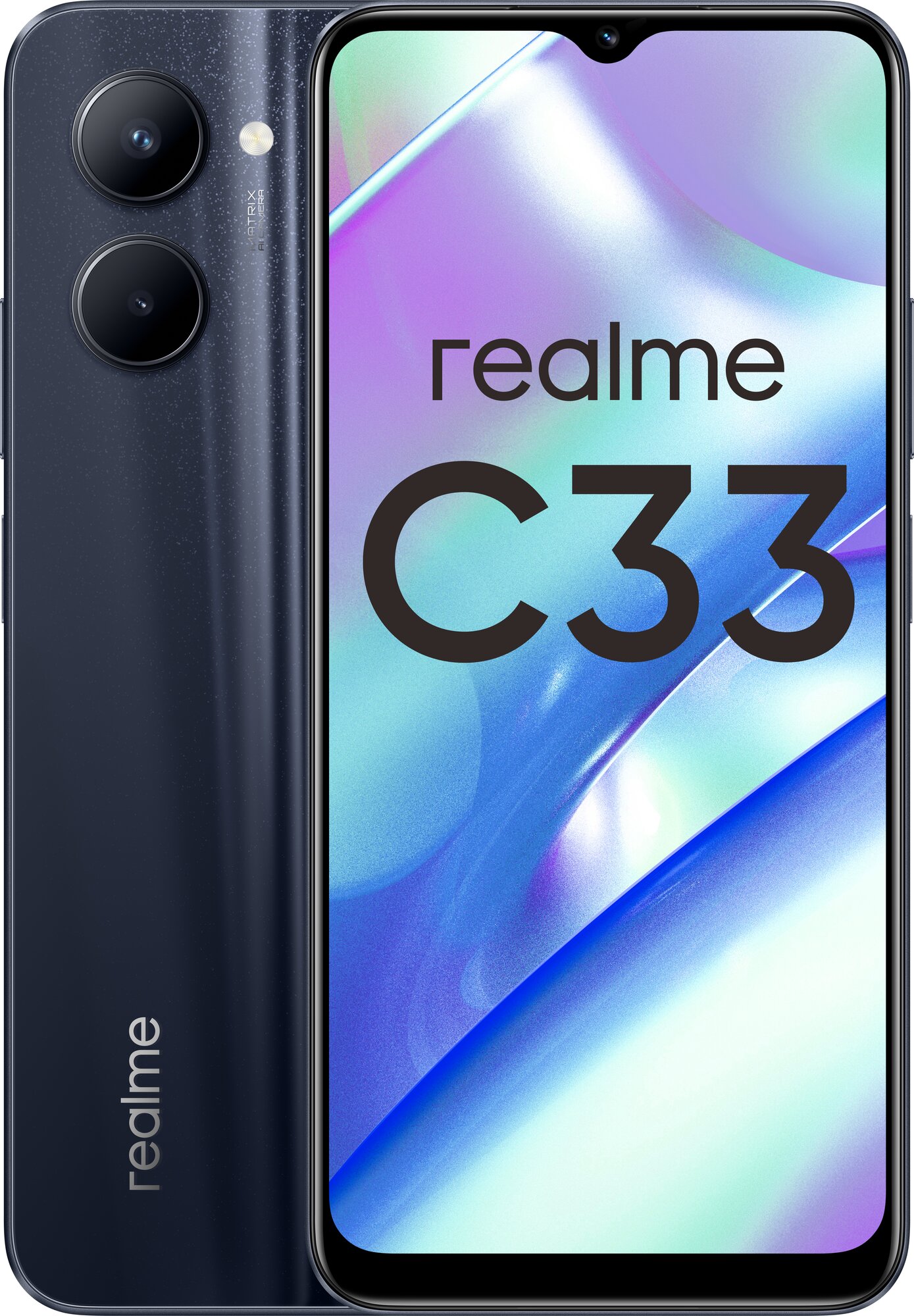 Смартфон Realme C33 128ГБ, черный (6051884) - фото №2