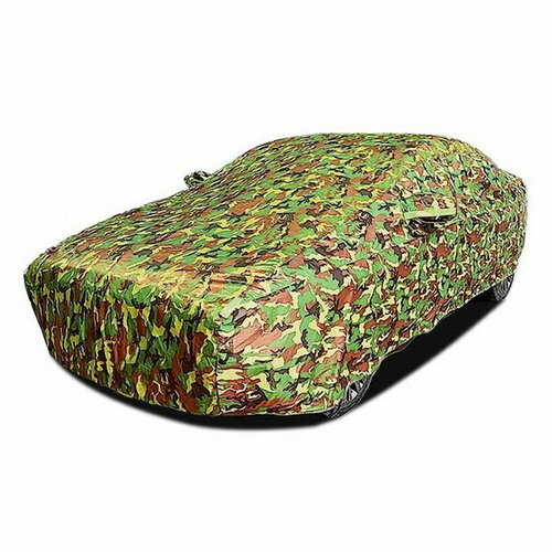 Тент автомобильный водонепроницаемый полиэстер камуфляж хаки размер XXL 2716₽