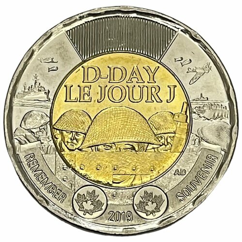 Канада 2 доллара 2019 г. (75 лет высадке в Нормандии) нормандские острова набор 60 лет высадке в нормандии 6 июня 1944 года 2004 г