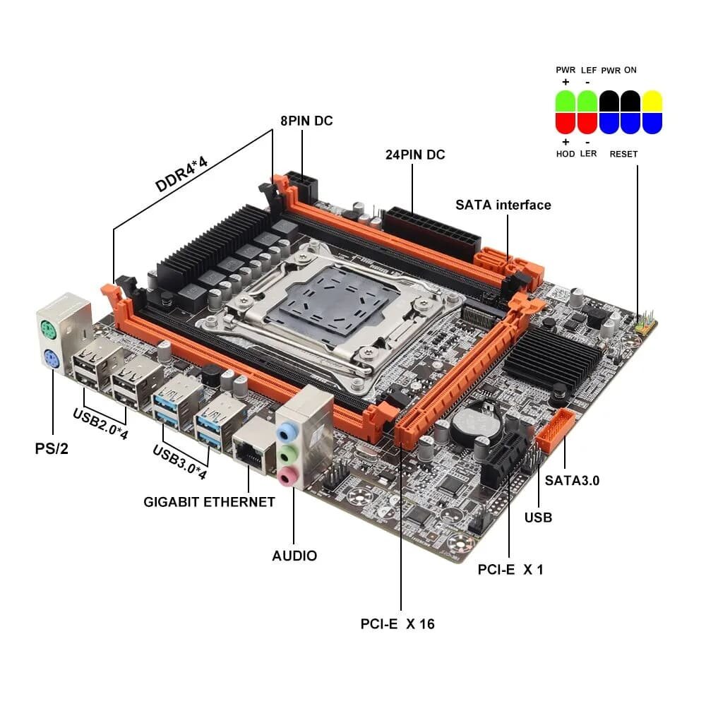 Комплект TFSKYWINDINTL X99 Xeon E5 2680 V4 32Gb RAM + Кулер