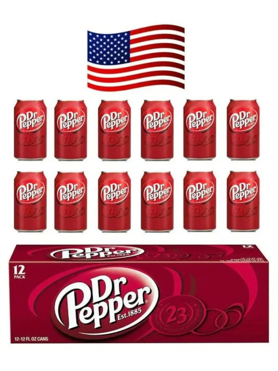 Газированный напиток Dr Pepper 23 Classic, США, 0.355 л, металлическая банка, 12 шт.