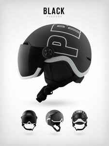 Шлем горнолыжный PRIME - VISOR (Black, размер L)
