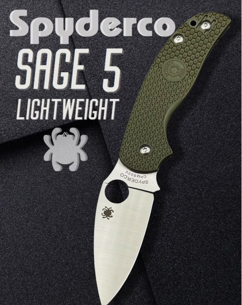 Складной нож Spyderco Sage 5 C123CFGR (зеленый)