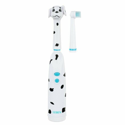 Детская электрическая зубная щетка 2 насадки колпачок пластик 37х29х204 мм 807₽