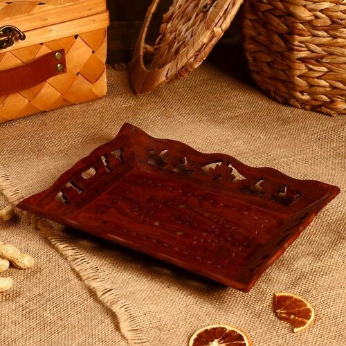 Поднос дерево Резной 24193 см 1030₽