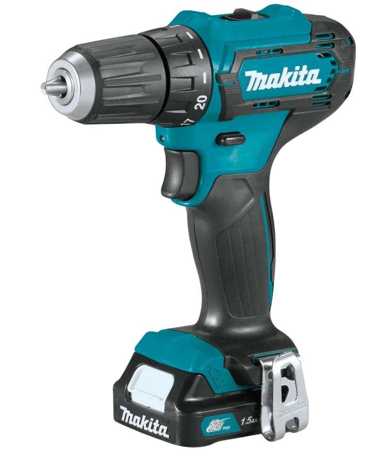 Аккумуляторная дрель-шуруповерт Makita DF333DWYE4 (2х1.5Ач, 10.8В, 30Нм)