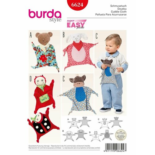 Выкройка Burda 6624 Игрушки выкройка burda 9288 детские футболки и штаны