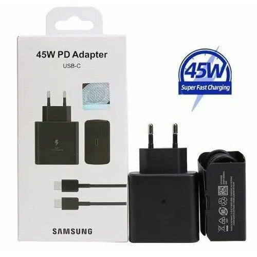 Комплект быстрой зарядки Samsung USB C 45 Вт + Кабель 5А