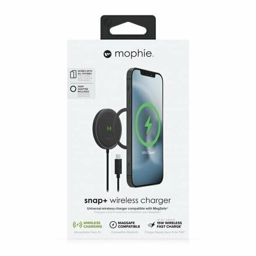 Быстрое зарядное устройство Magsafe Wireless Pad Mophie snap 15 W 3000₽