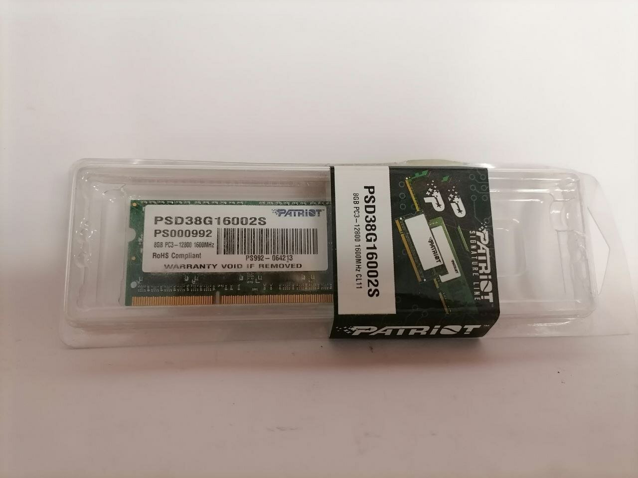 PATRIOT DDR3 SO 8GB PSD38G16002S - фото №19