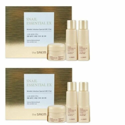 The Saem Набор кремов для лица Snail Essential EX Wrinkle Solution Special Gift 3 Set, 2 шт