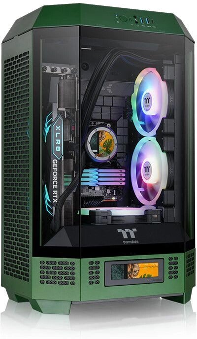 Корпус Thermaltake The Tower 300 Racing Green зеленый без БП miniITX 7x120mm 5x140mm 2xUSB3.0 audio bott PSU