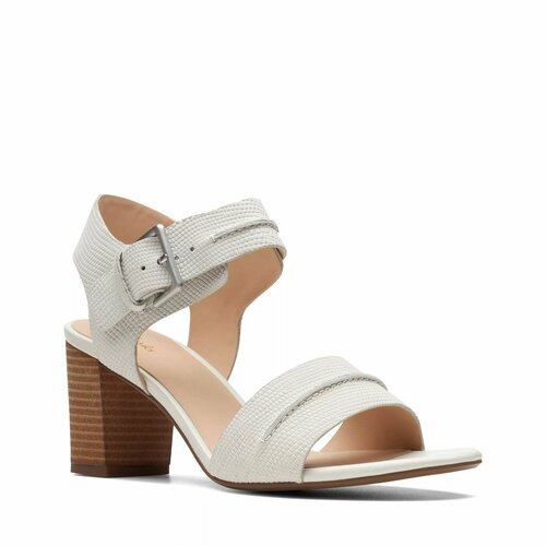 фото Босоножки clarks, размер 39, белый