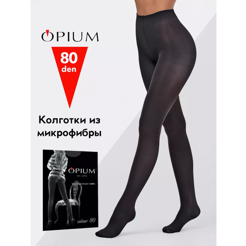 Колготки Opium Soft Micro, 80 den, размер 4/L, graffite