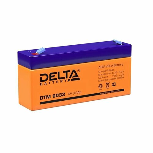 Аккумулятор UPS 6В 3.2А. ч Delta DTM 6032 аккумулятор delta dtm 6012 6в 1 2 ач