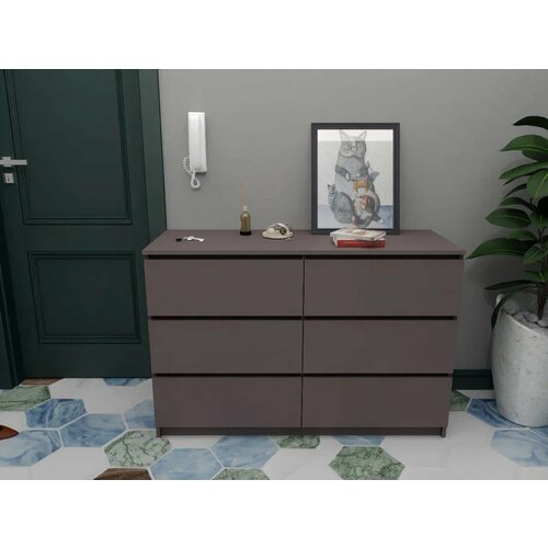 Комод Атланта light КА6Я Серый (Графит) 1200х770х400