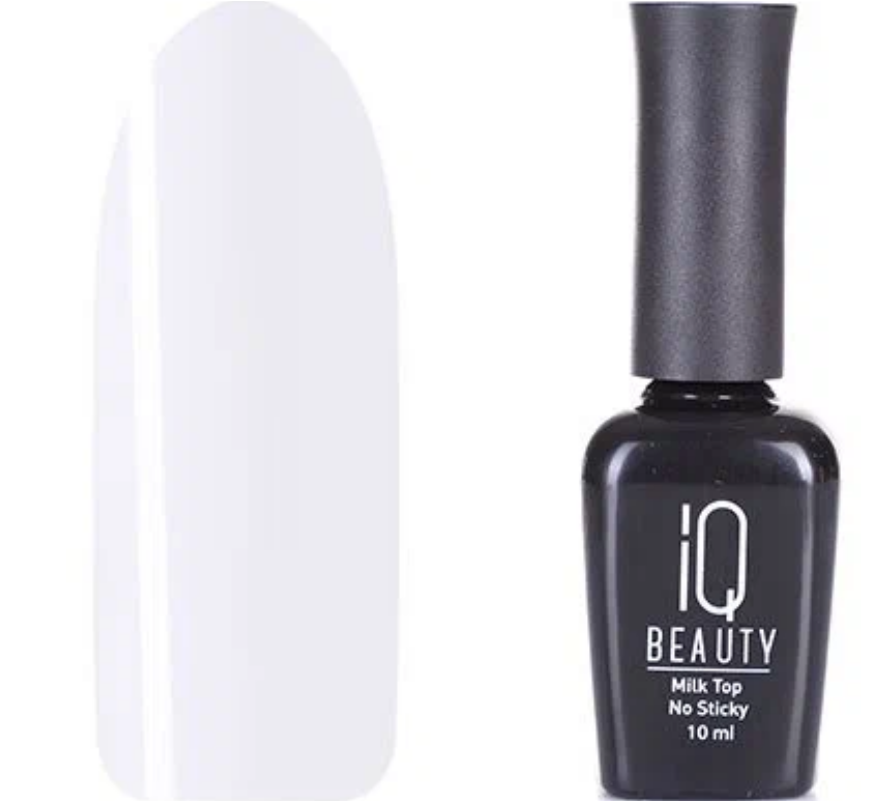 IQ BEAUTY Топ молочный для гель-лака без липкого слоя, 105 / Milk Top No Sticky, 105 Strawberry milk top 10 мл - фото №9